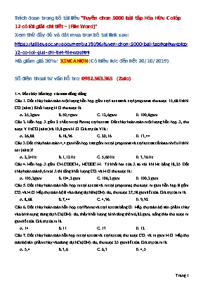 Bài tập Hóa học Lớp 12 Đốt cháy hỗn hợp các este đồng đẳng